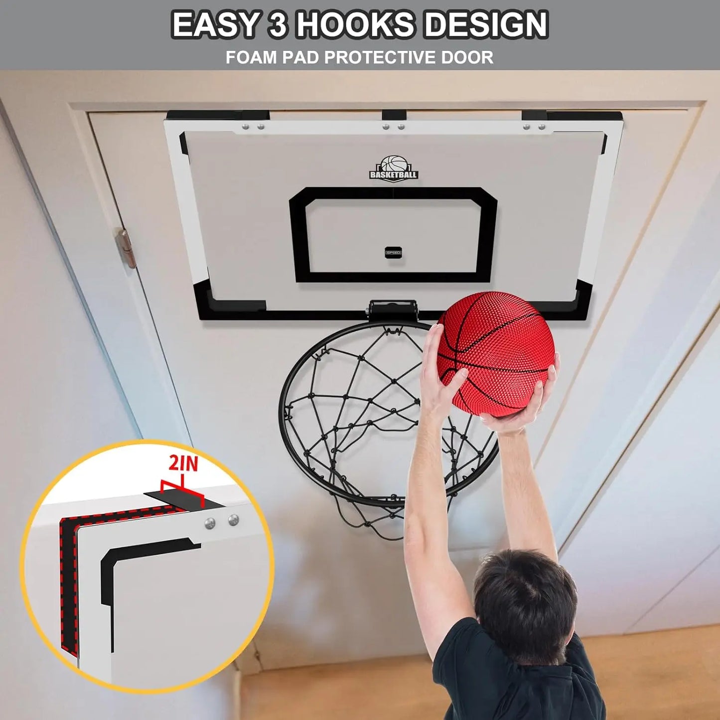Large Mountable Mini Basketball Hoop set