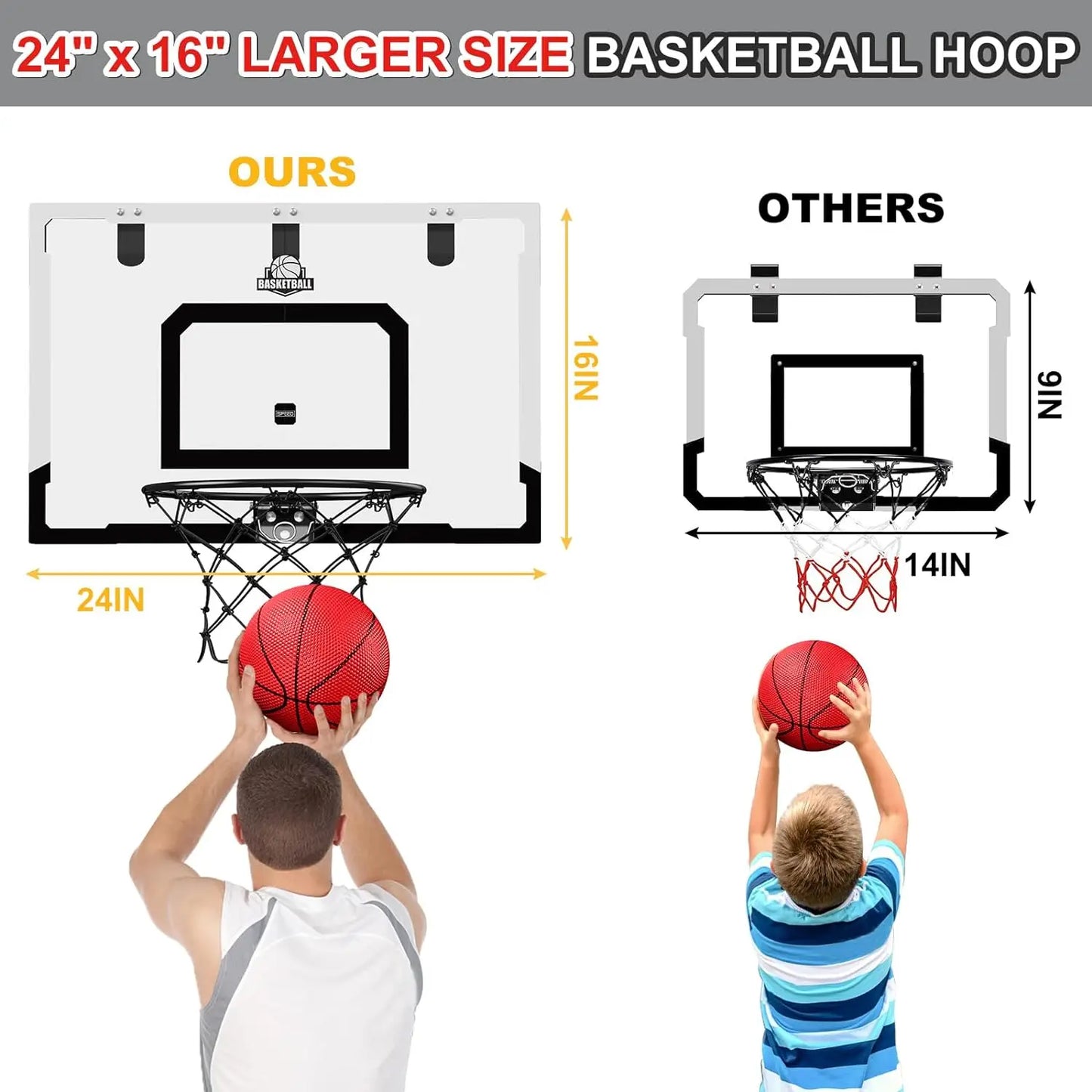 Large Mountable Mini Basketball Hoop set