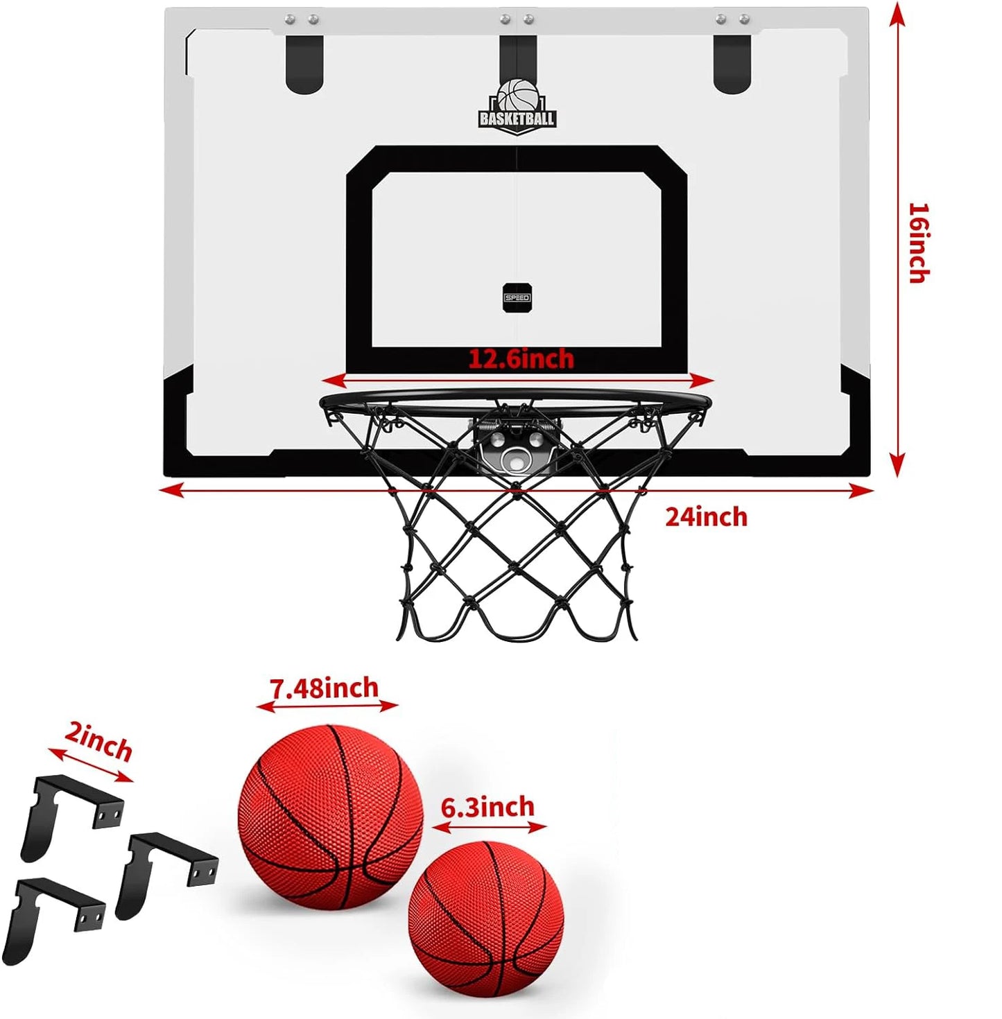 Large Mountable Mini Basketball Hoop set