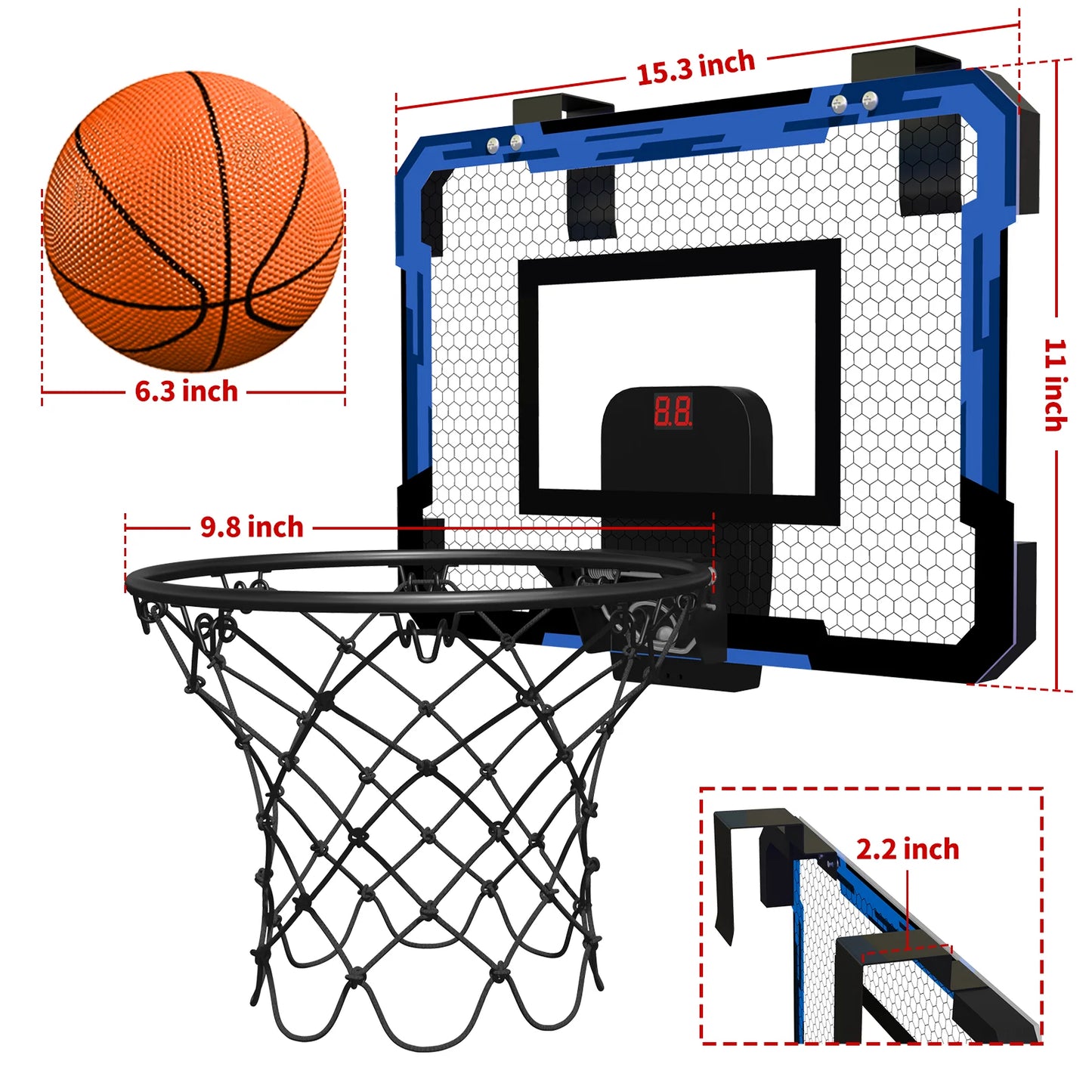Mountable Mini Basketball Hoop set